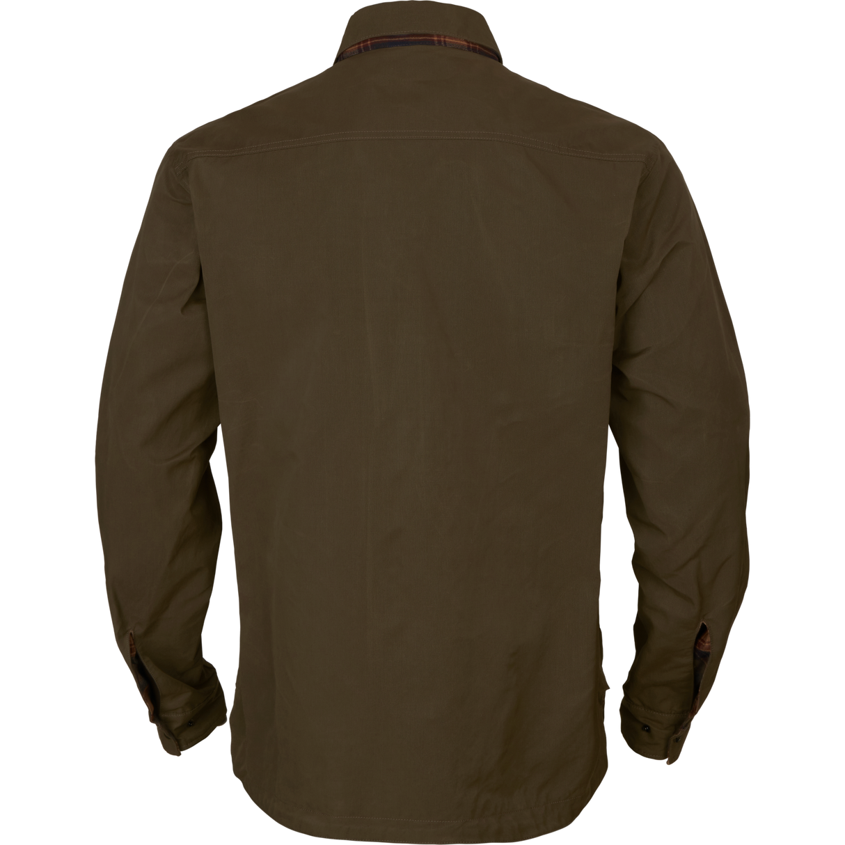 Eirik reversible skjorte jakke Dark warm olive/Burgundy - Härkila