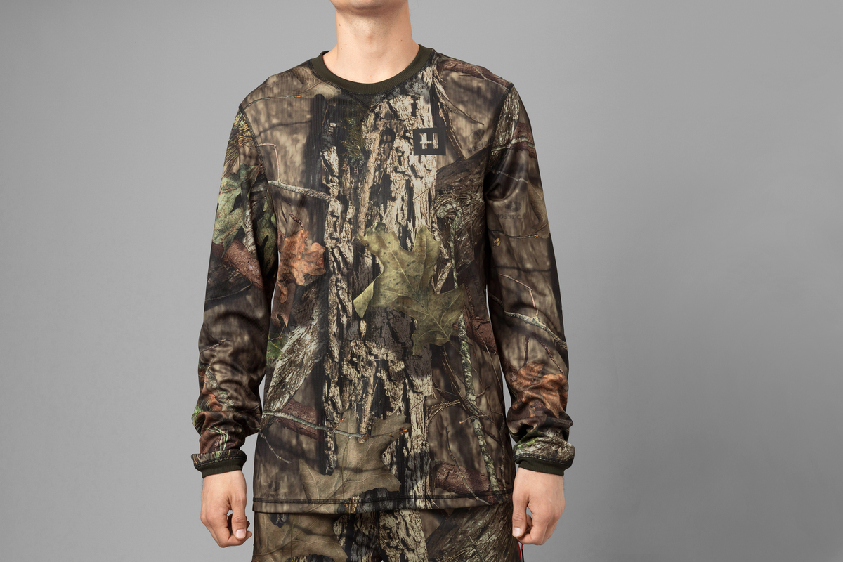 Str. S - Moose Hunter 2.0 - L/S t-shirt MossyOak®Break-up Country® - Härkila - Ombytningsvare