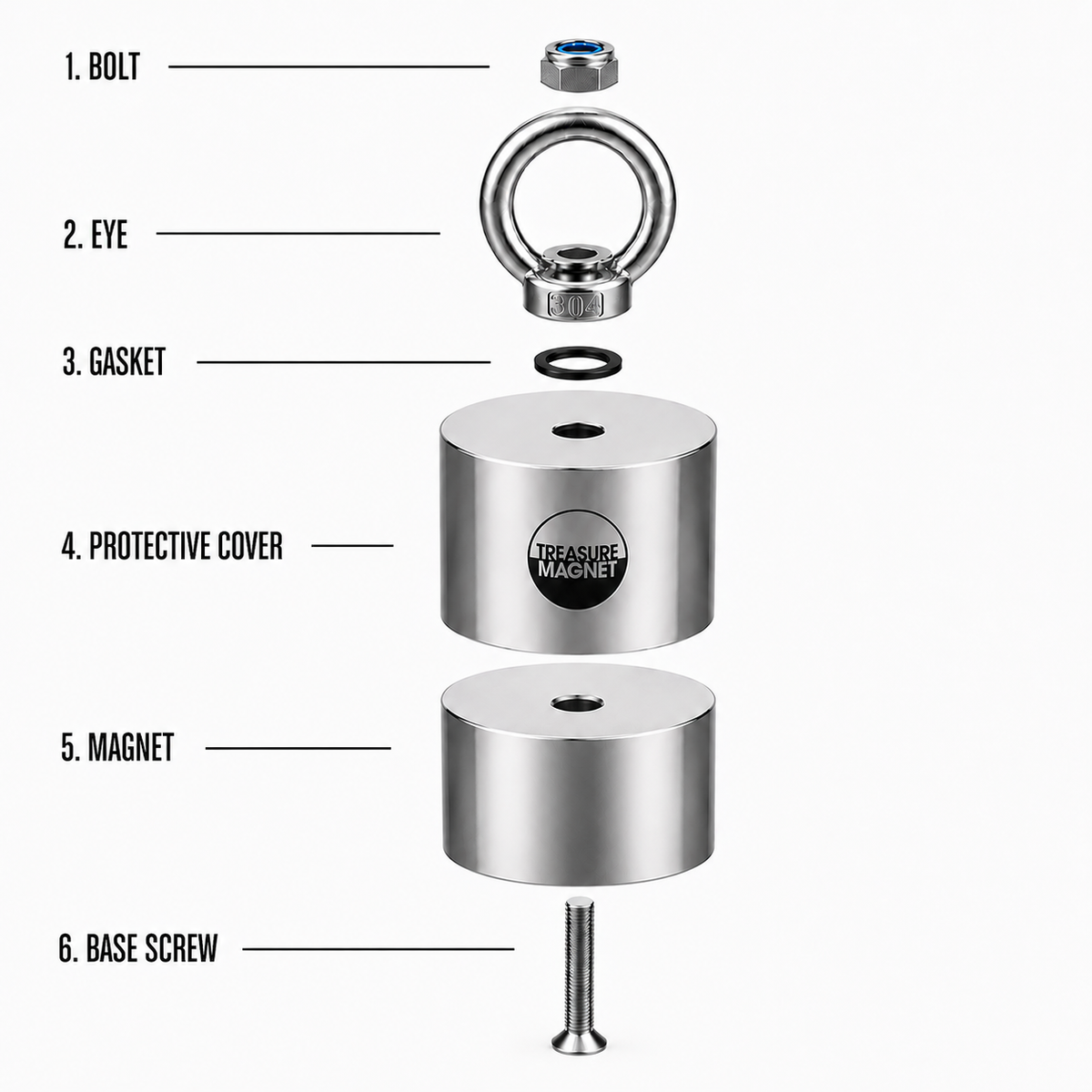 BRUTALIS - 360° Fishing Magnet - 600KG
