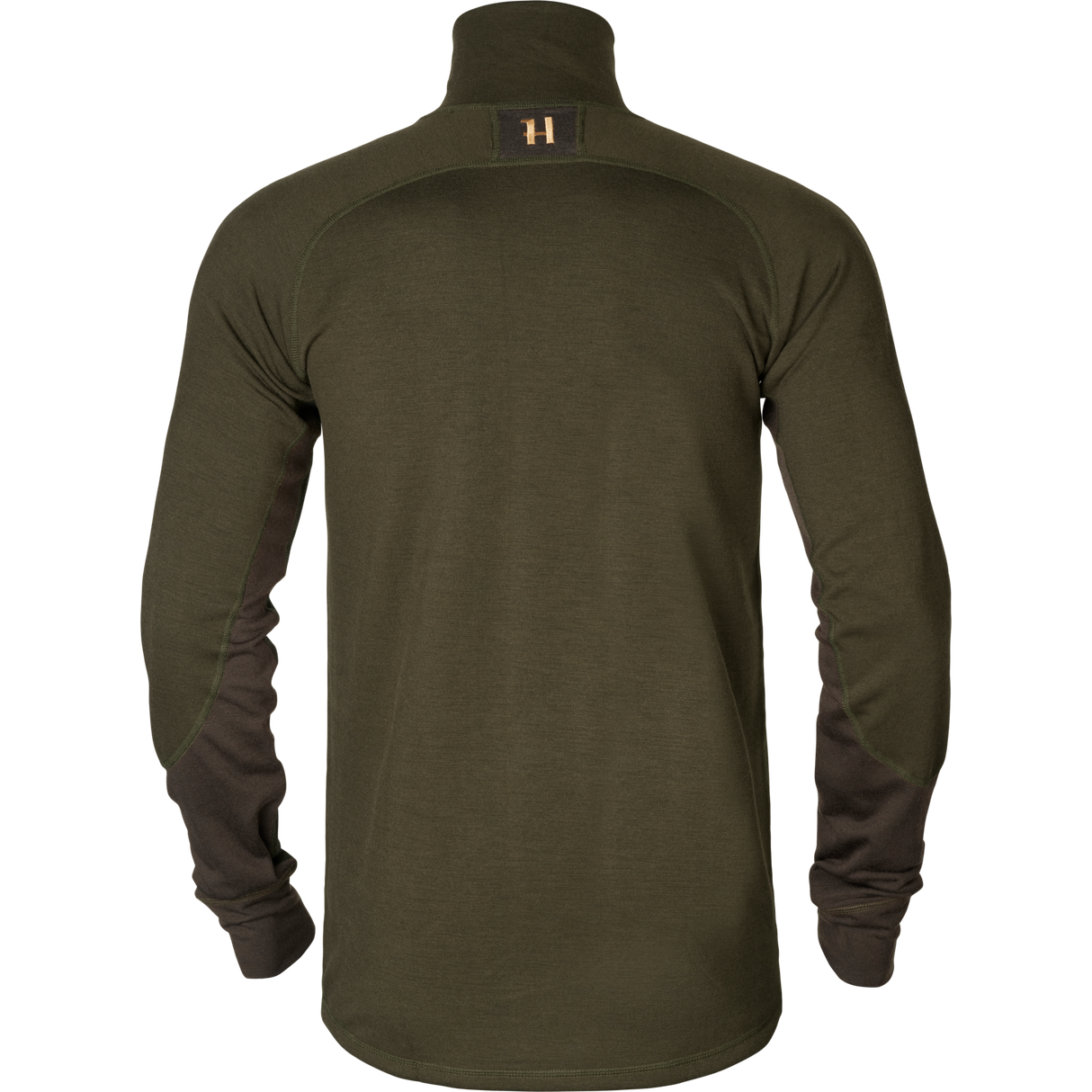 Härkila Base Warm zip neck Willow green/Shadow brown - Härkila