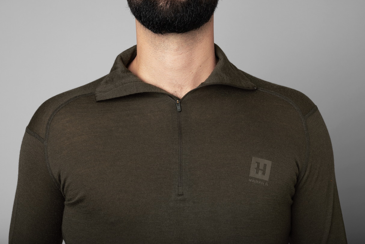 Härkila Base All Season half zip Shadow brown - Härkila