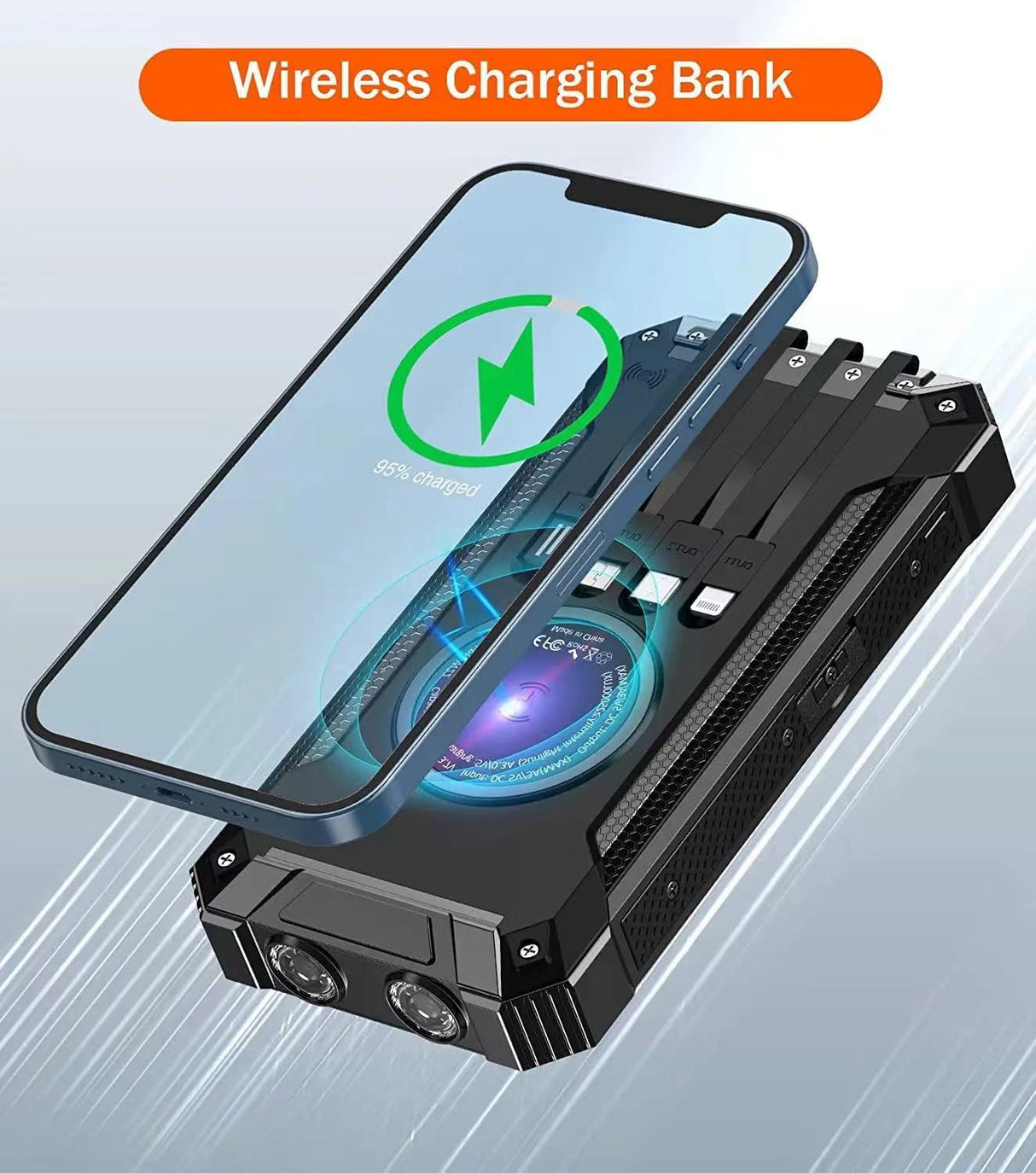 Powerbank - 30.000mAh med solcelle - Ignition