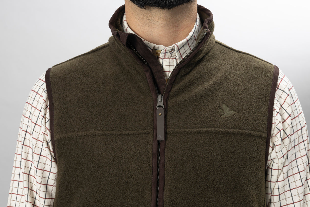 Woodcock Earl Fleece Vest - Pine green melange - Seeland