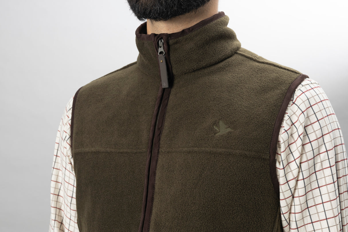 Woodcock Earl Fleece Vest - Pine green melange - Seeland