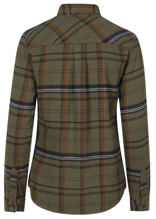 Skye Flannel skjort til kvinder - Grape Leaf/Terracotta Check - Seeland