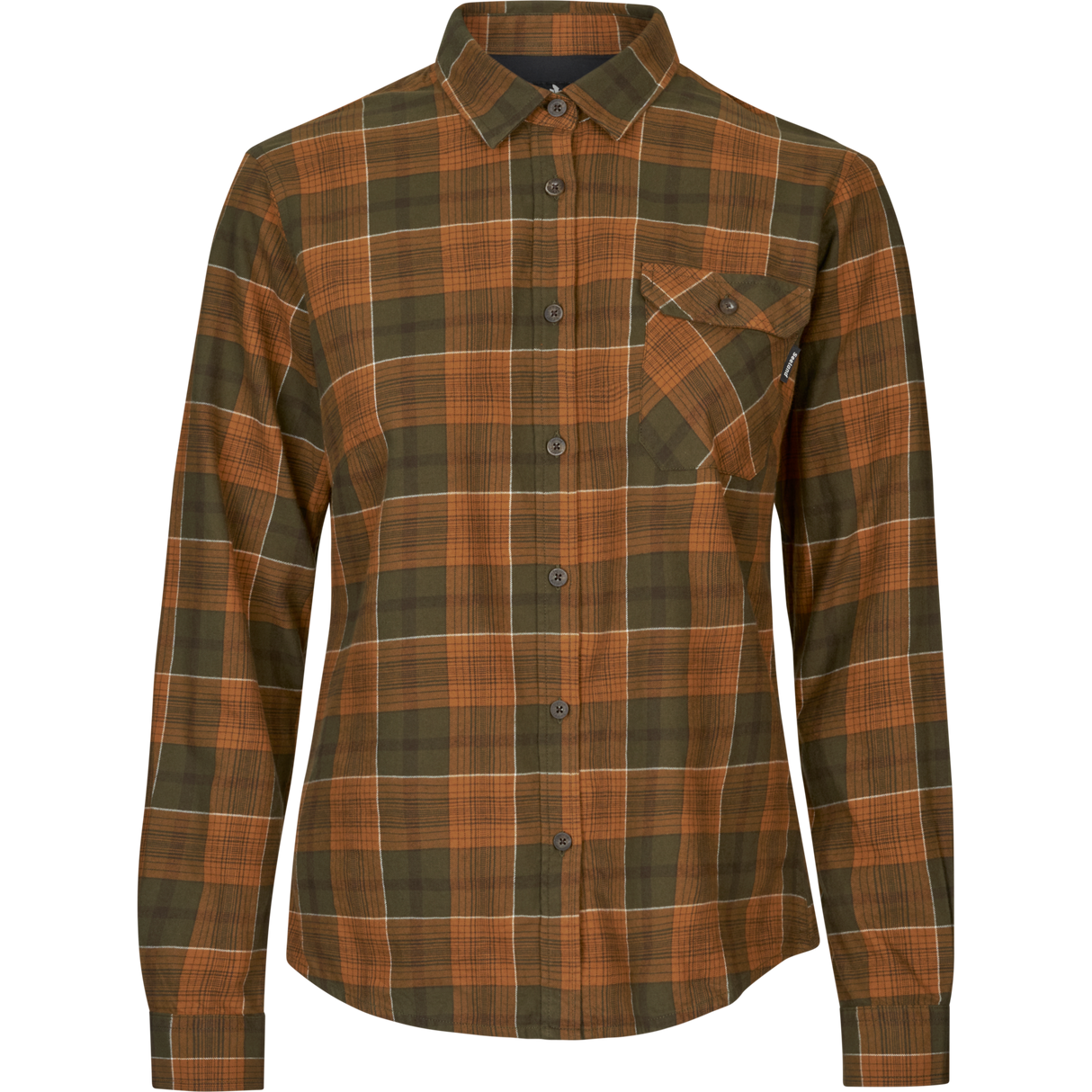 Skye Flannel skjort til kvinder - Grizzly Brown/Terracotta Check - Seeland