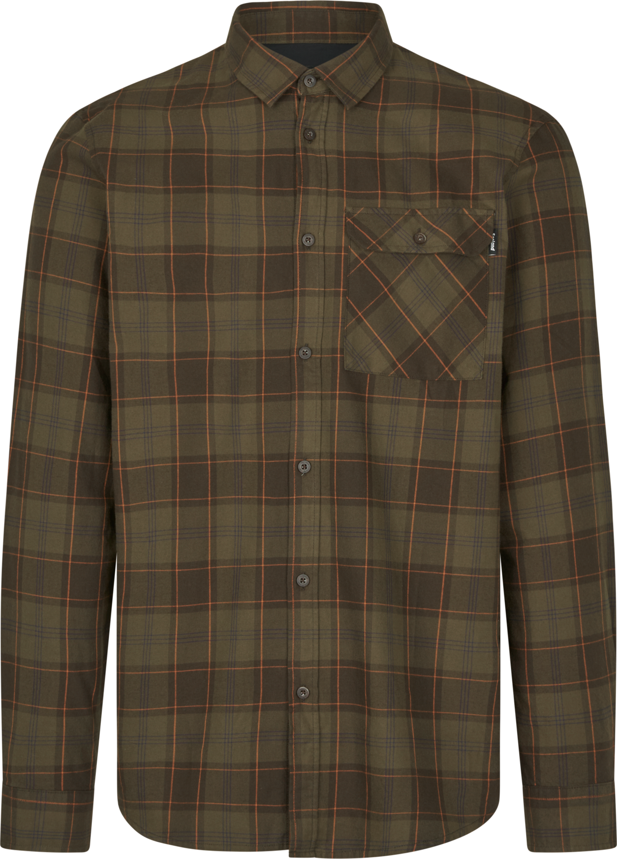 Glen Flannel Skjorte - Pine Green/Dark Navy Check