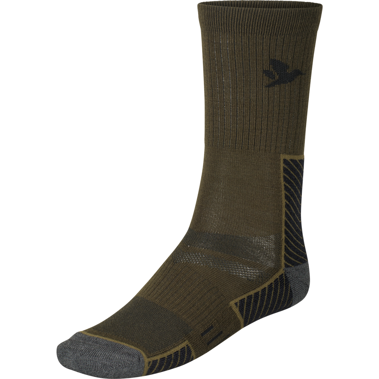 Field Merino-strømpe - 2Pack Pine Green/Military Olive - Seeland