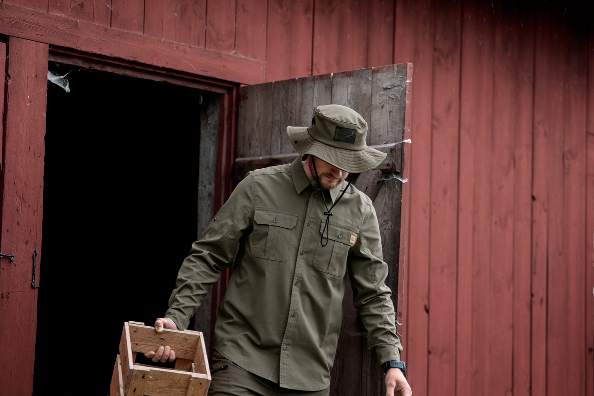 Selous L/S Cargo Skjorte - Grape leaf - Seeland
