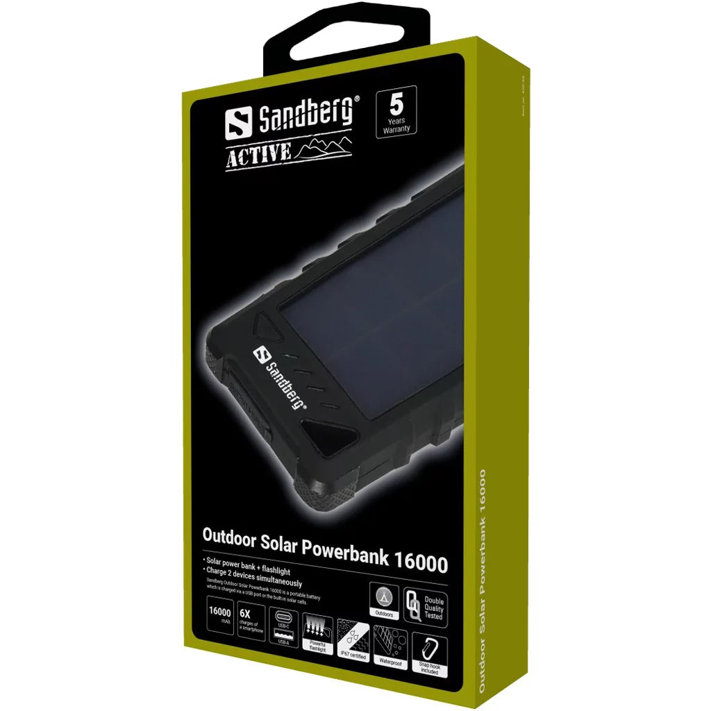 Sandberg solcelle Powerbank 16000mAh
