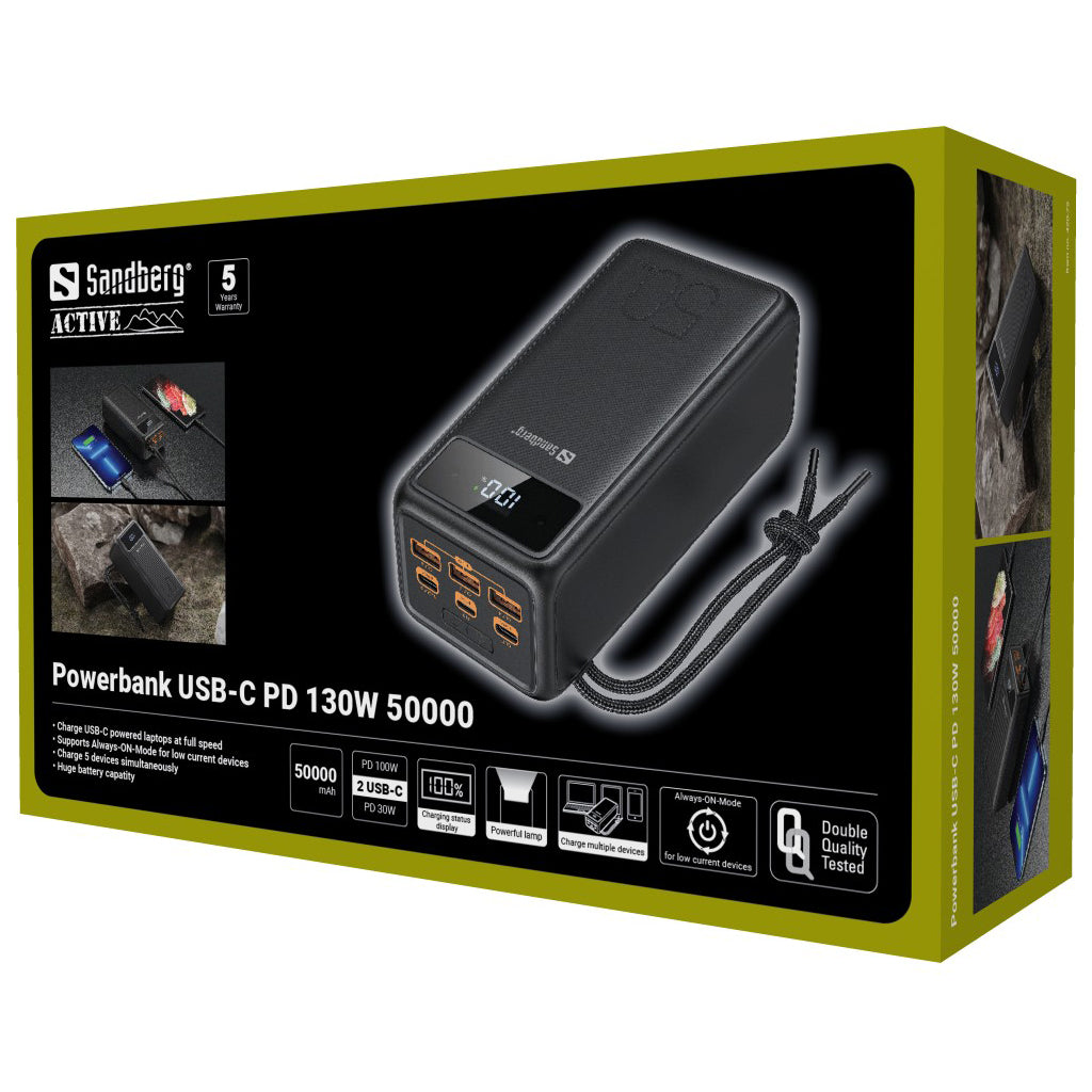 Powerbank USB-C PD 130W 50000 - Sandberg