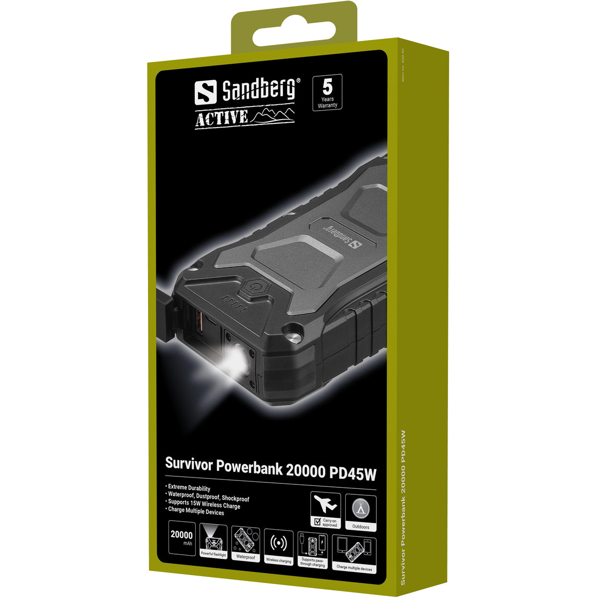 Survivor Powerbank USB-C 20.000 mAh – Sandberg