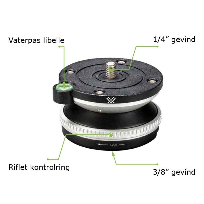 Vortex Pro - nivelleringshoved (10 kg.)