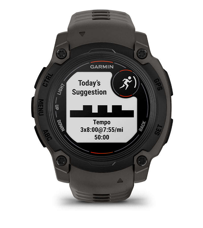 Instinct® E – 40 mm, Sort med Charcoal rem