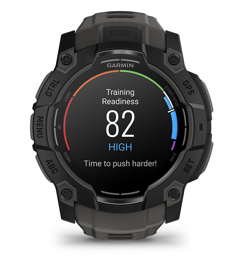Instinct® 3 – 50 mm, AMOLED, Sort med Charcoal rem