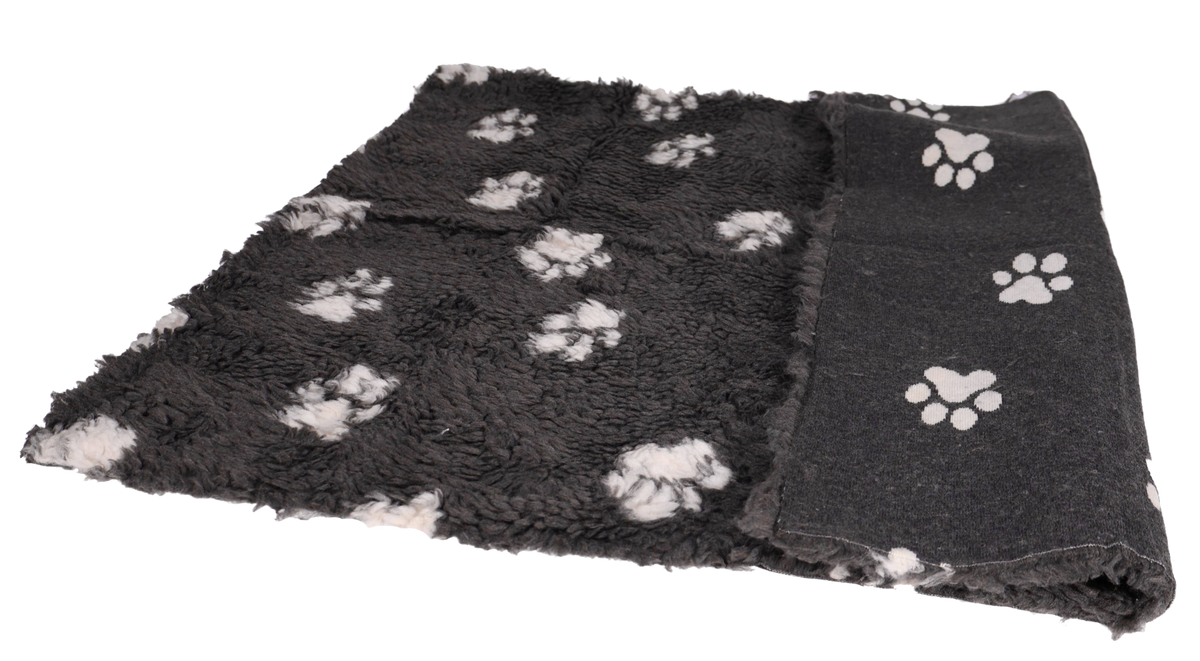 Vetbed 100x150cm, Large grey with paws