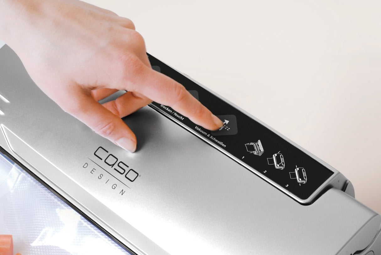 Caso Vakuum - VC15 Inox 9 L/min, 1 svejsetråd, -0,7 bar, stopknap
