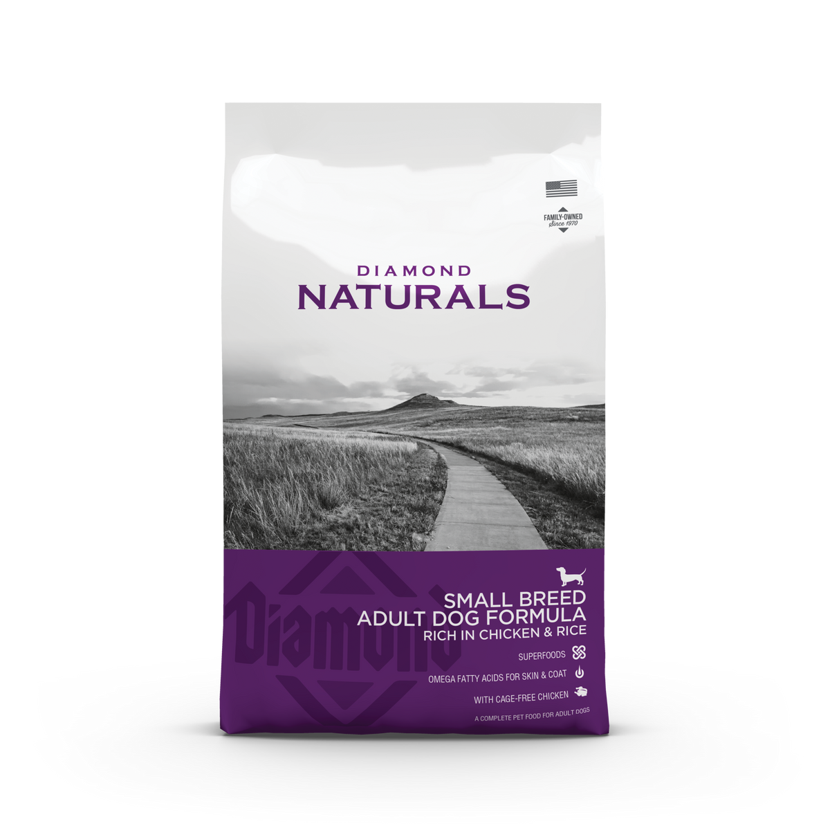 Diamond Naturals Small Breed Adult Dog Chicken & Rice 15 kg — 2 sække