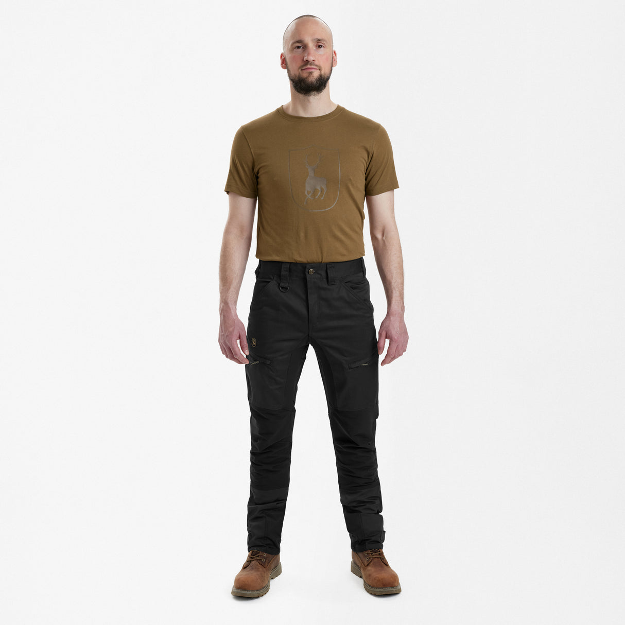 Rogaland Stretchbukser med kontrast - Kort - Deerhunter - Black