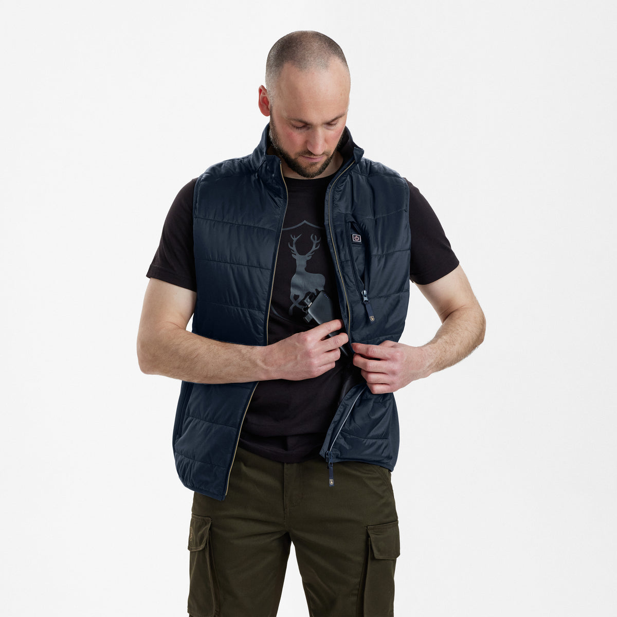 Heat vatteret vest - blue - Deerhunter