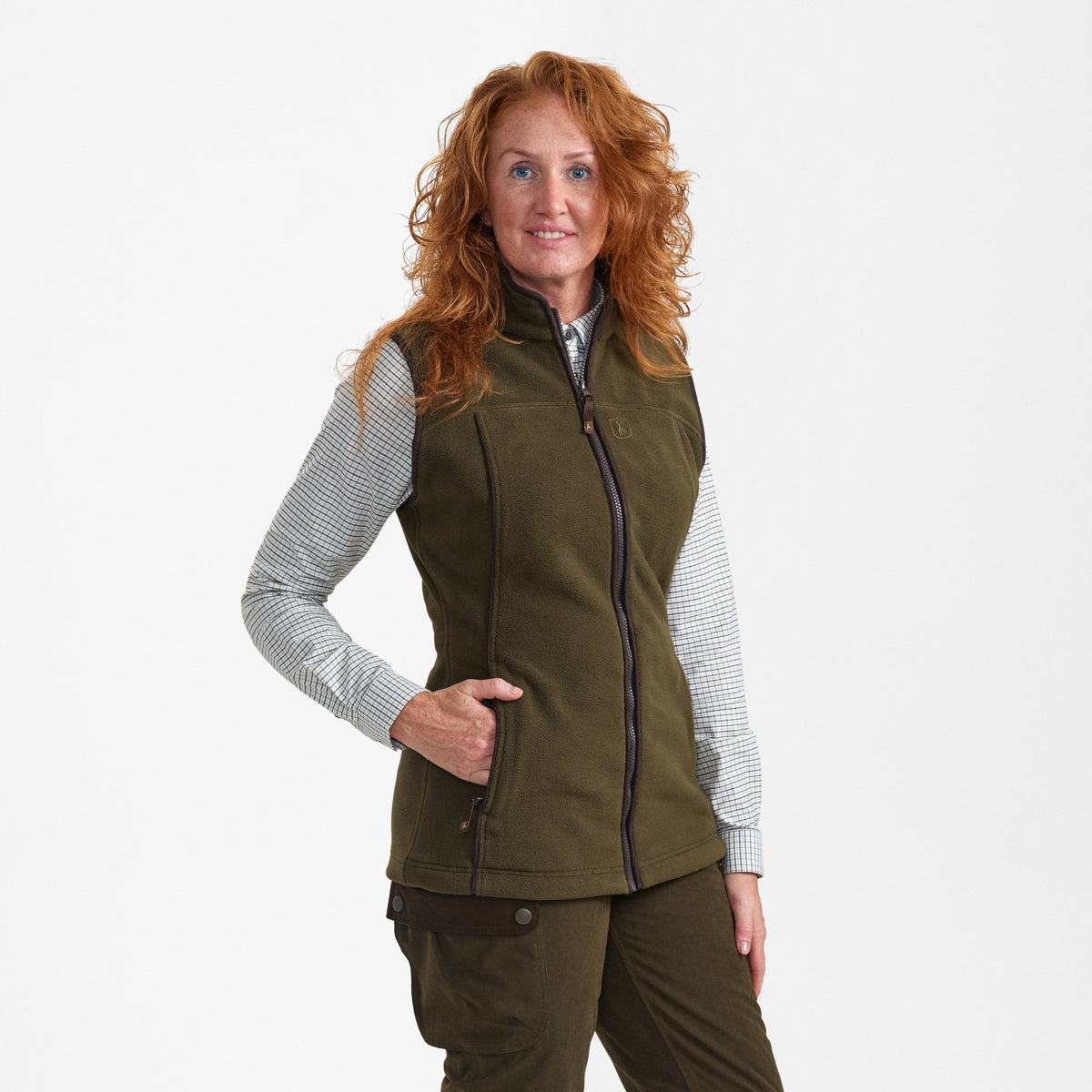 Lady Eagle Fleece Vest Tarmac Green - Deerhunter