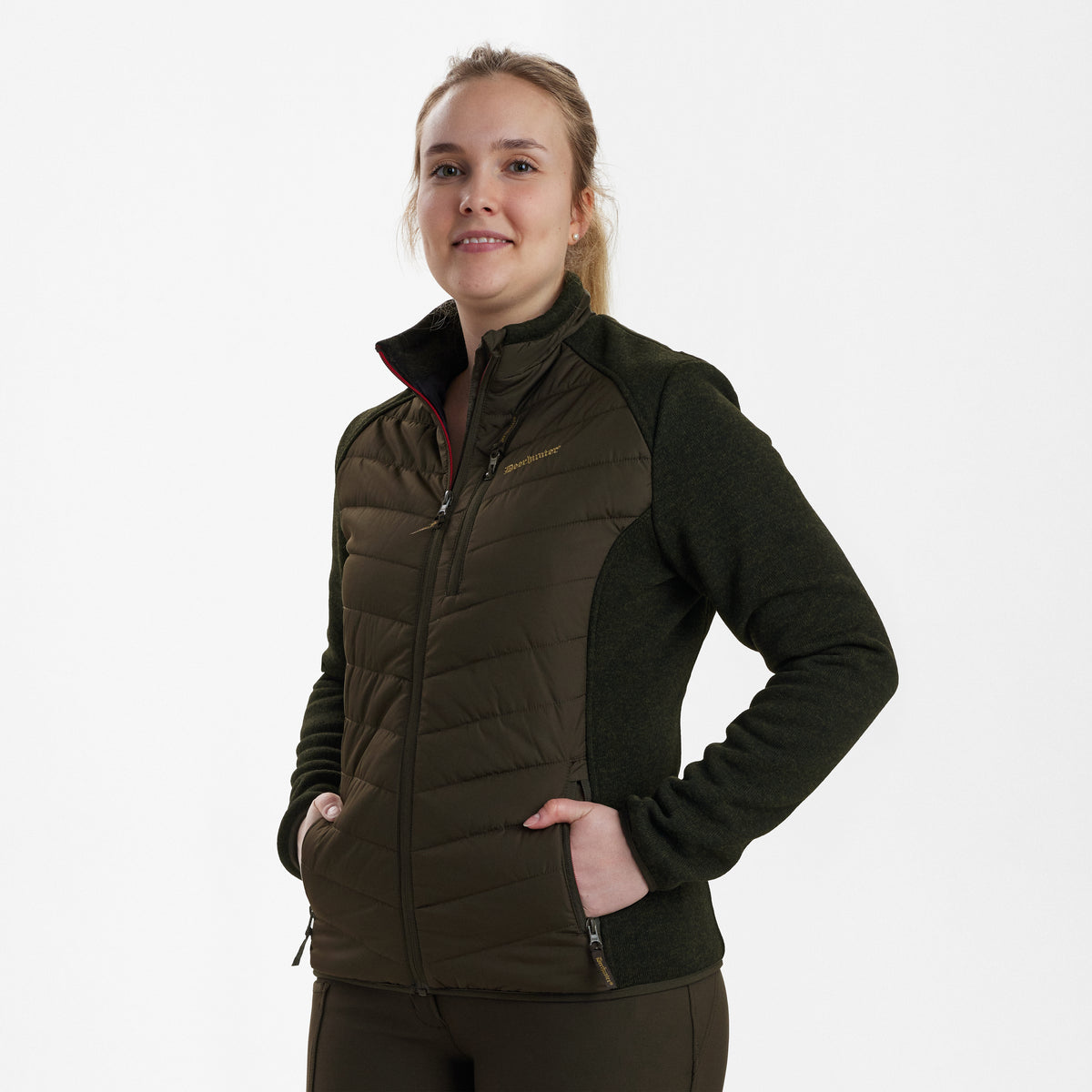 Lady Caroline Vatteret Jakke - Green - Deerhunter