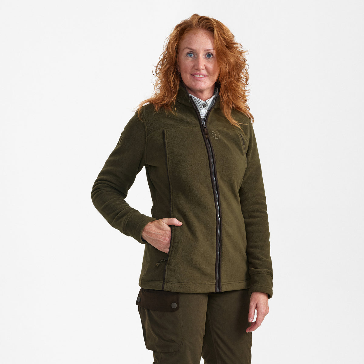 Lady Eagle Fleece Jakke Tarmac Green - Deerhunter