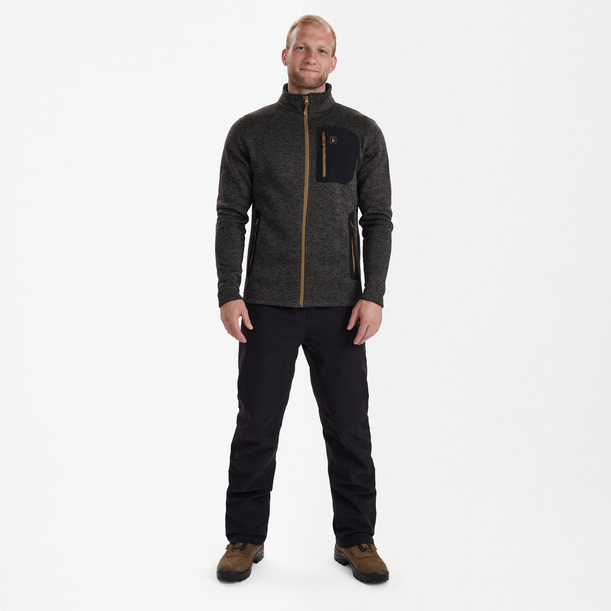 Sarek Strikjakke - Dark Grey - Deerhunter
