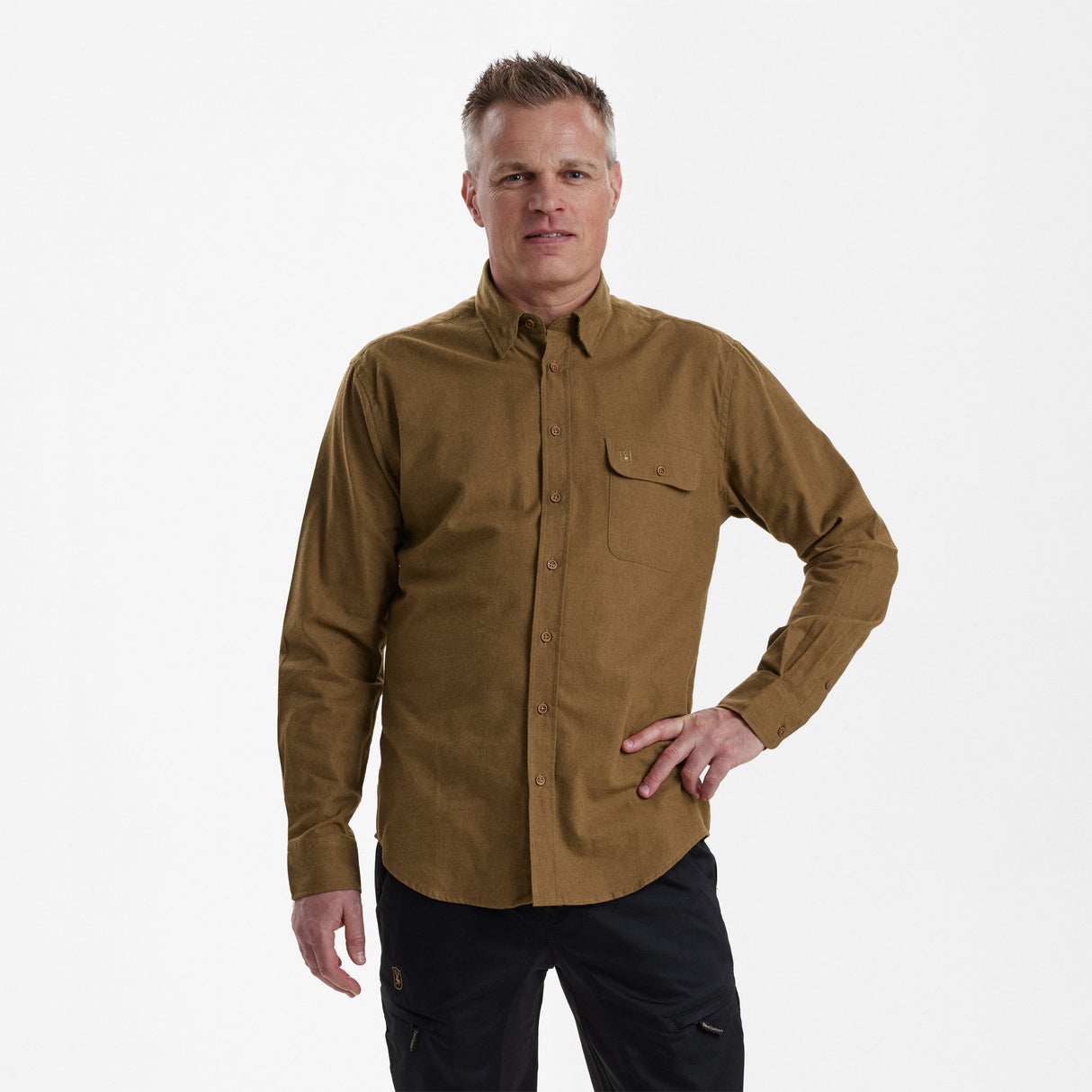 Liam skjorte Ocher Brown - Deerhunter