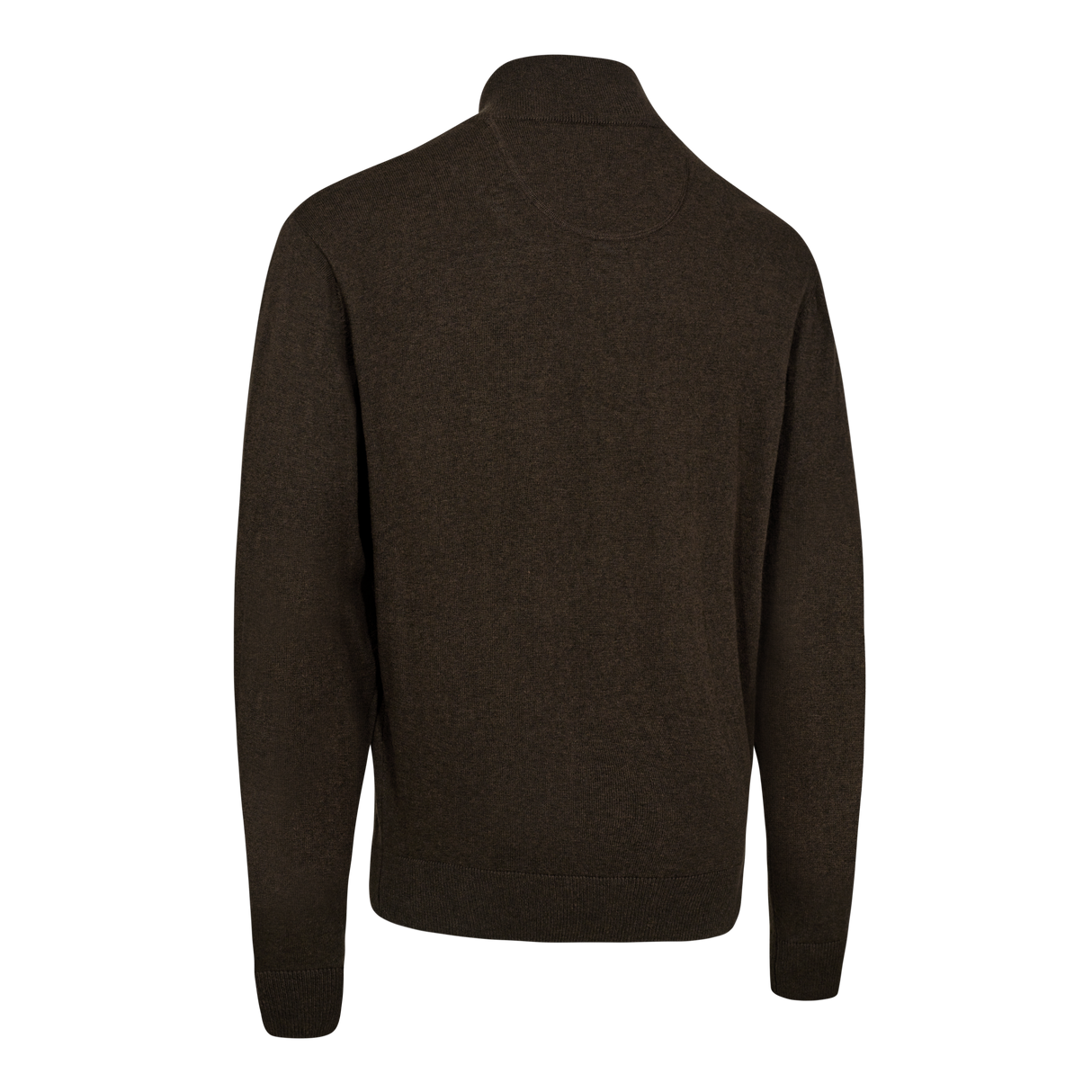 Harrington Strik med lynlås hals - Brown Melange - Deerhunter