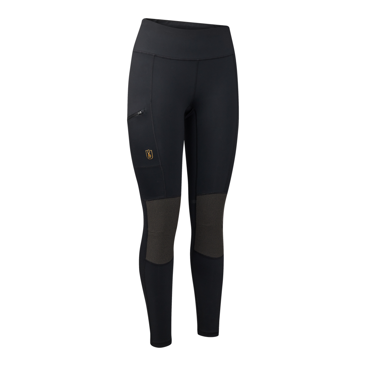 Lady Forstærkede Tights - Black - Deerhunter