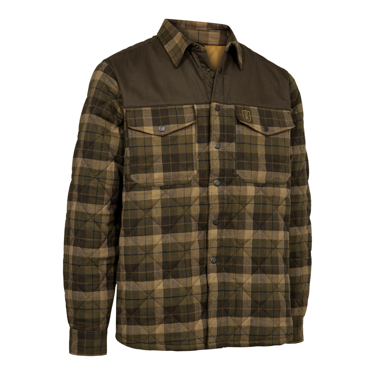 Elbert Vatteret Skjortejakke - Brown Check - Deerhunter
