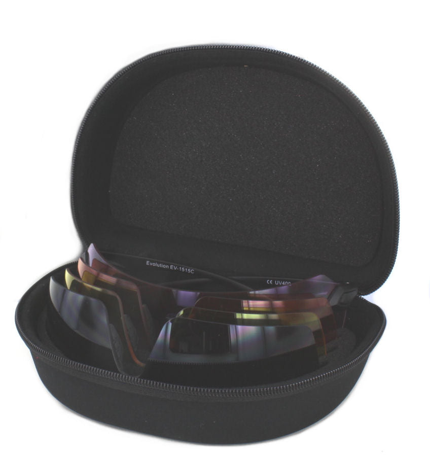 Evolution Eyewear Skydebrille Matrix sæt - Grå/Gul/Orange/Lilla