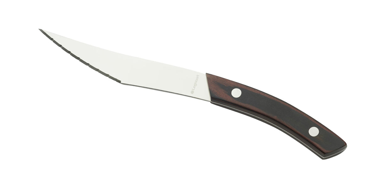 Legnoart NAPOLI Pizza og steakknive sæt 4 stk - Mørkt håndtag