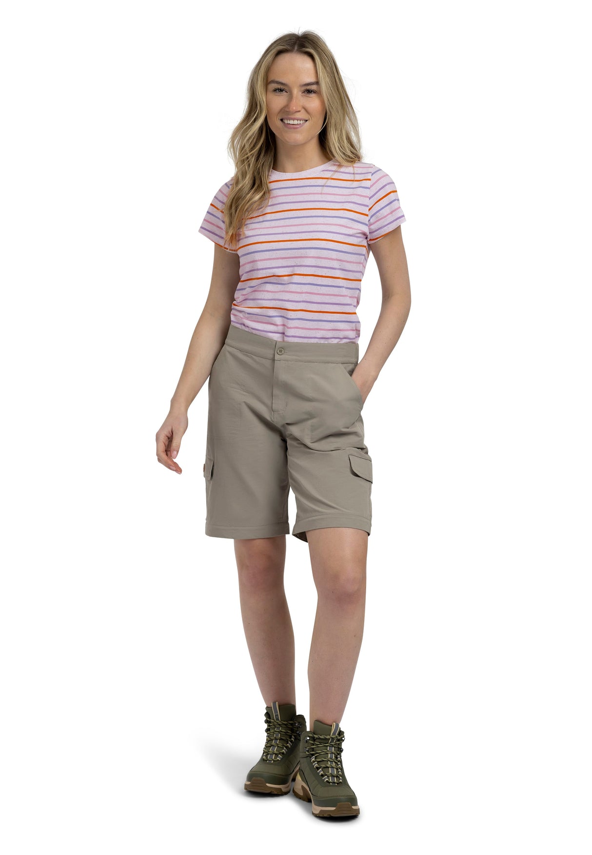 Michaela - White Multi Stripe - Trespass