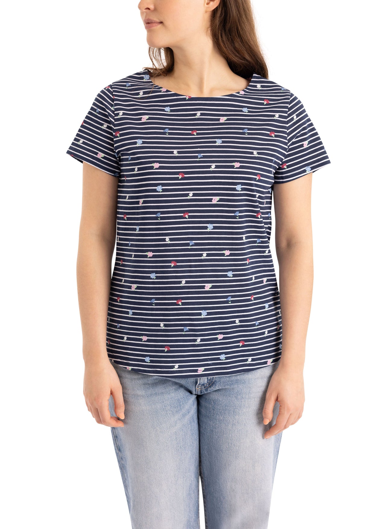 Myla - Navy Floral Stripe - Trespass