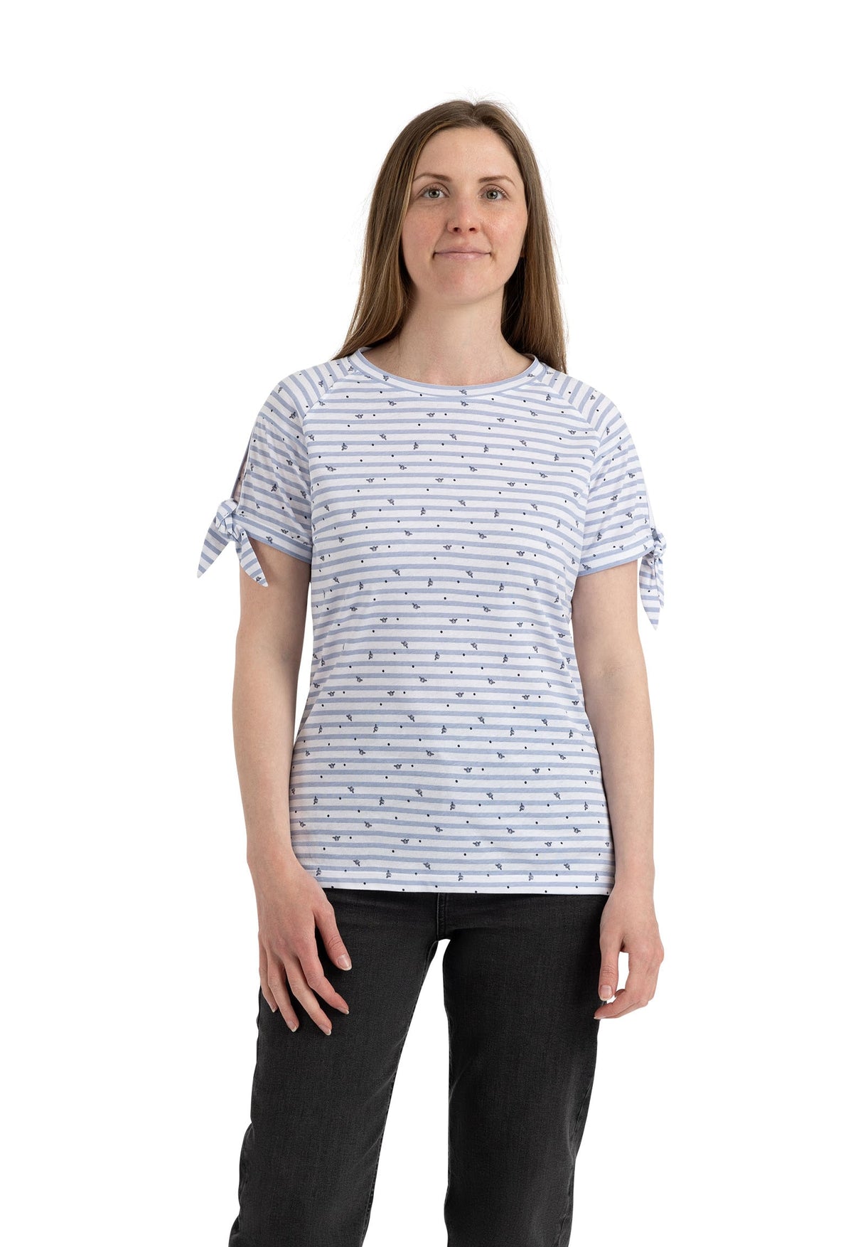 Penelope - Cool Blue Stripe Bee Print - Trespass