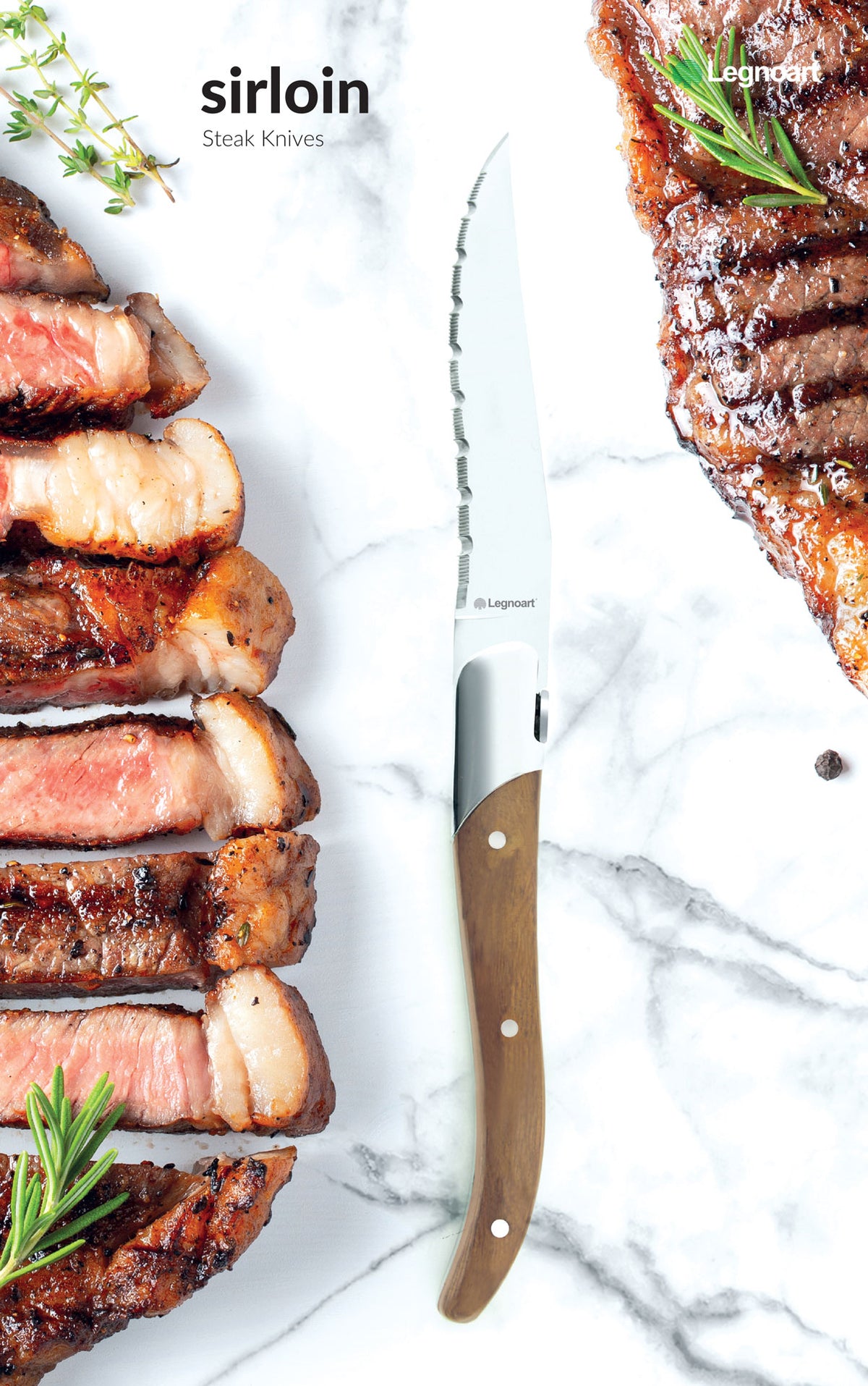 Legnoart SIRLOIN Steak Knive Lyst Træ