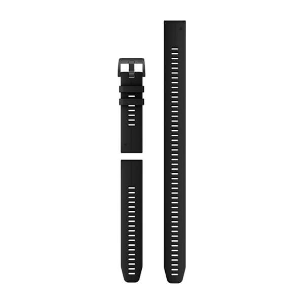 QuickFit® 22 remme, Sort silikone (Dykkersæt med 3 dele)