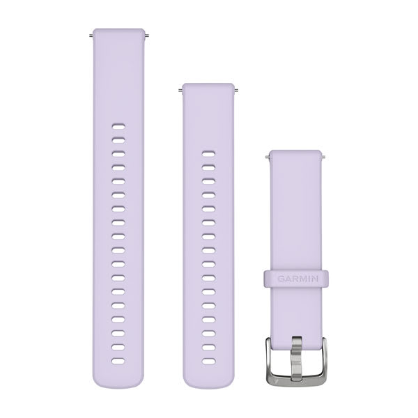 Quick Release remme (18 mm), Periwinkle silikone , sølv hardware