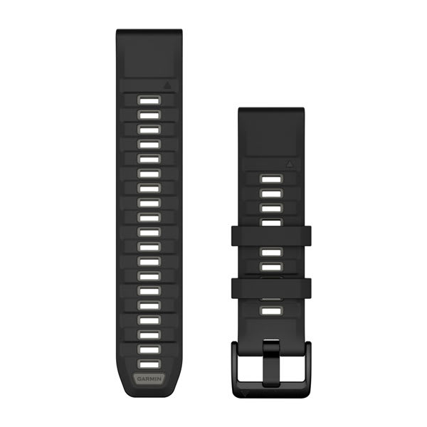 QuickFit® 22 remme, Sort/Pebble Grey silikone