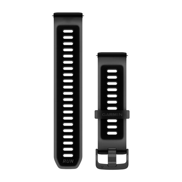 Quick Release remme (22 mm), Gennemskinnelig sort/sort med Slate hardware
