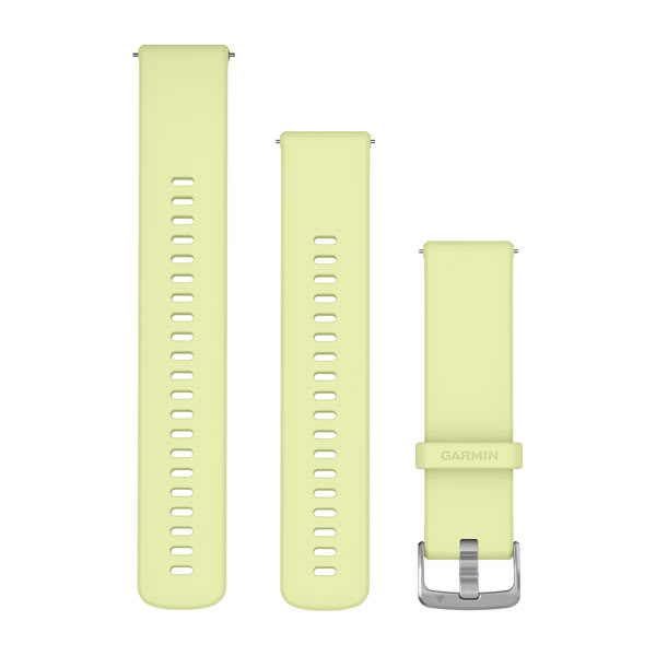 Quick Release remme (22 mm), Citron silikone , sølv hardware