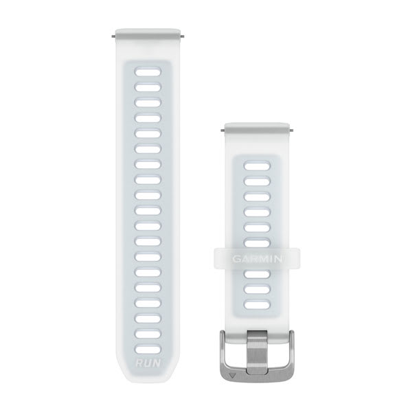 Quick Release remme (20 mm), Gennemskinnelig Whitestone/Cloud Blue med sølv hardware