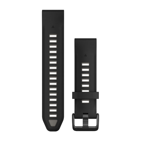QuickFit® 20 remme, Sort/Pebble Grey silikone