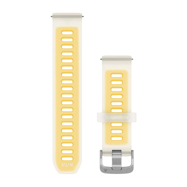 Quick Release remme (20 mm), Gennemskinnelig Bone/Mango med sølv hardware