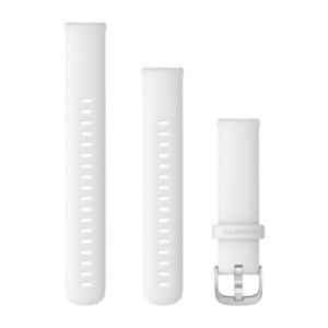 Quick Release remme (20 mm), Hvid, sølv hardware 3