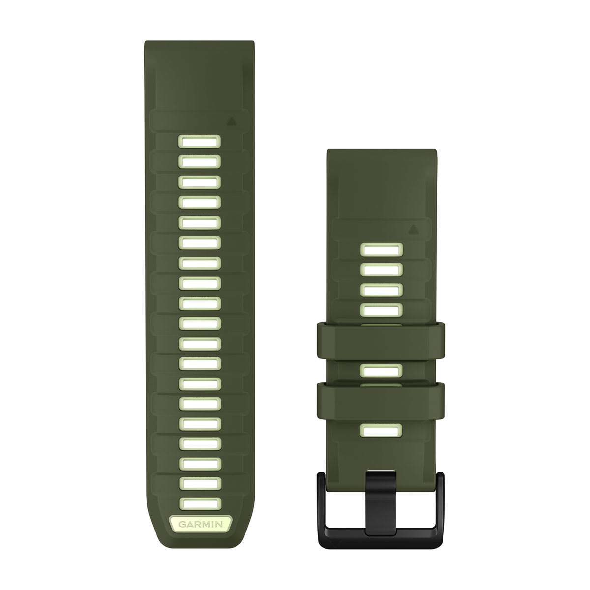 QuickFit® 26 mm urrem, Olive Drab/Citron silikone