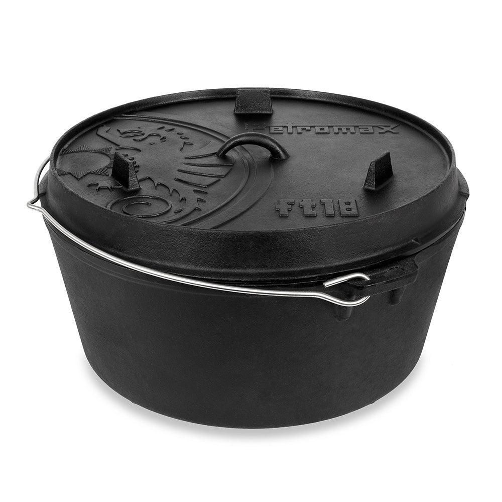 Petromax Dutch Oven ft18 med ben – 16,1 L støbejernsgryde