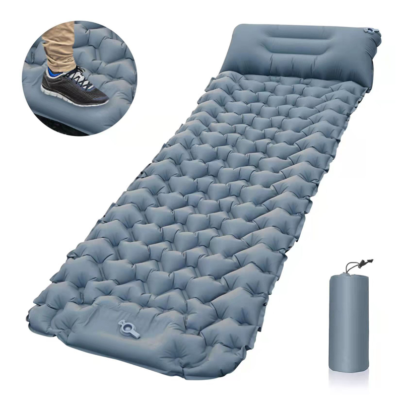 GLOBUZ - Self-Inflating Sleeping Pad - 198 X 68 X 9 CM Grey